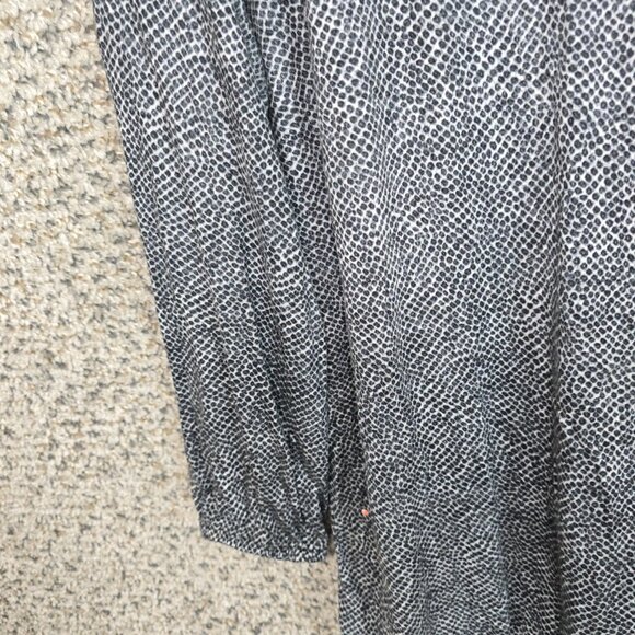 Michael Kors Top Womens Large Black Keyhole Neck Printed Blouse‎ Casual Ladies - Picture 3 of 7